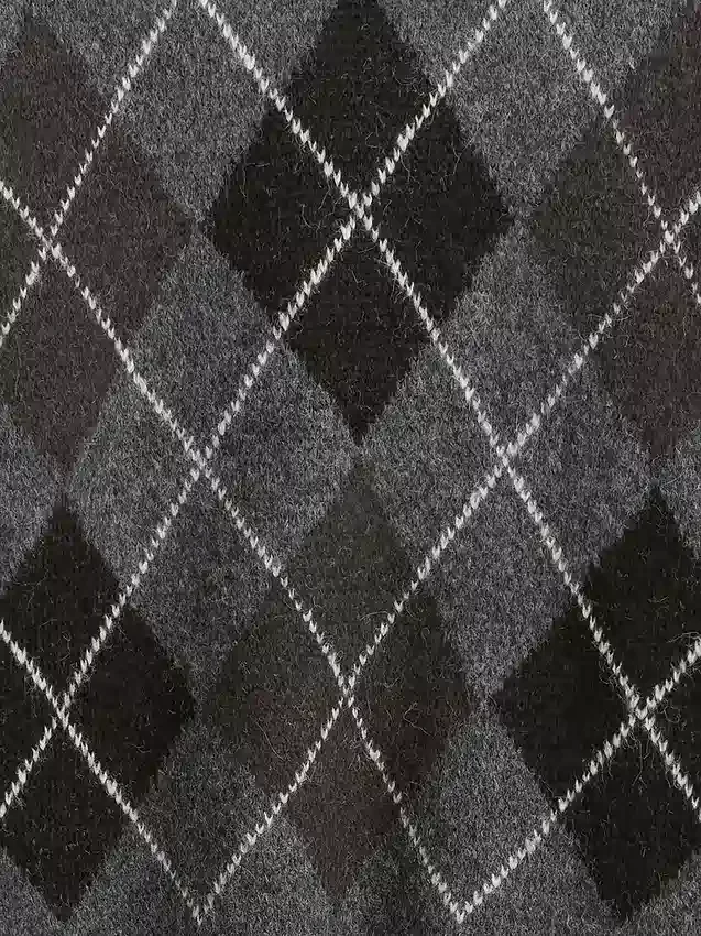 Locker sitzender Pullover aus Wollmischung mit Argyle-Muster