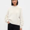 Locker sitzender Rundhals-Pullover aus Baumwollmischung
