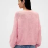 Locker sitzender Rundhals-Pullover aus Baumwollmischung