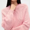 Locker sitzender Rundhals-Pullover aus Baumwollmischung