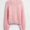 Locker sitzender Rundhals-Pullover aus Baumwollmischung