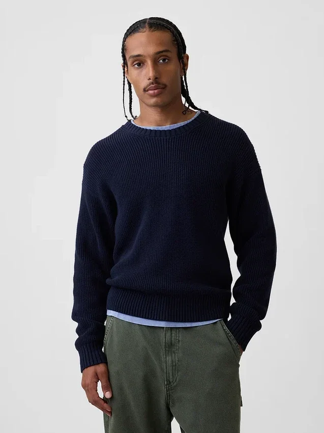 Locker sitzender Shaker-Pullover
