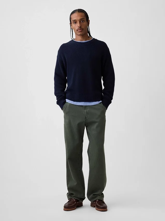 Locker sitzender Shaker-Pullover