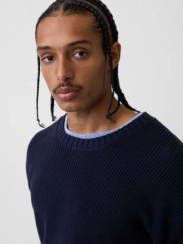 Locker sitzender Shaker-Pullover