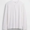 Locker sitzendes Henley-T-Shirt
