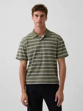 Locker sitzendes Piqué-Poloshirt