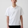 Locker sitzendes Piqué-Poloshirt
