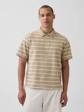 Locker sitzendes Piqué-Poloshirt