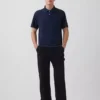 Locker sitzendes Piqué-Poloshirt