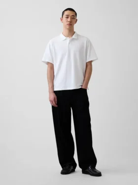 Locker sitzendes Piqué-Poloshirt