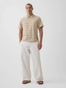 Locker sitzendes Piqué-Poloshirt