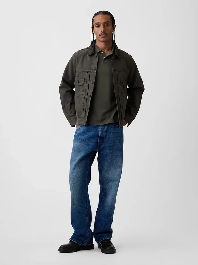 Locker sitzendes Piqué-Poloshirt