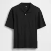 Locker sitzendes Piqué-Poloshirt