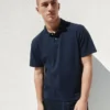 Locker sitzendes Piqué-Poloshirt
