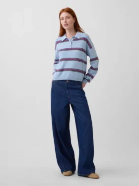 Locker sitzendes Poloshirt aus 100 % Baumwolle