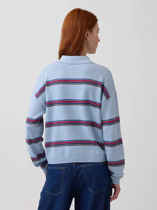 Locker sitzendes Poloshirt aus 100 % Baumwolle