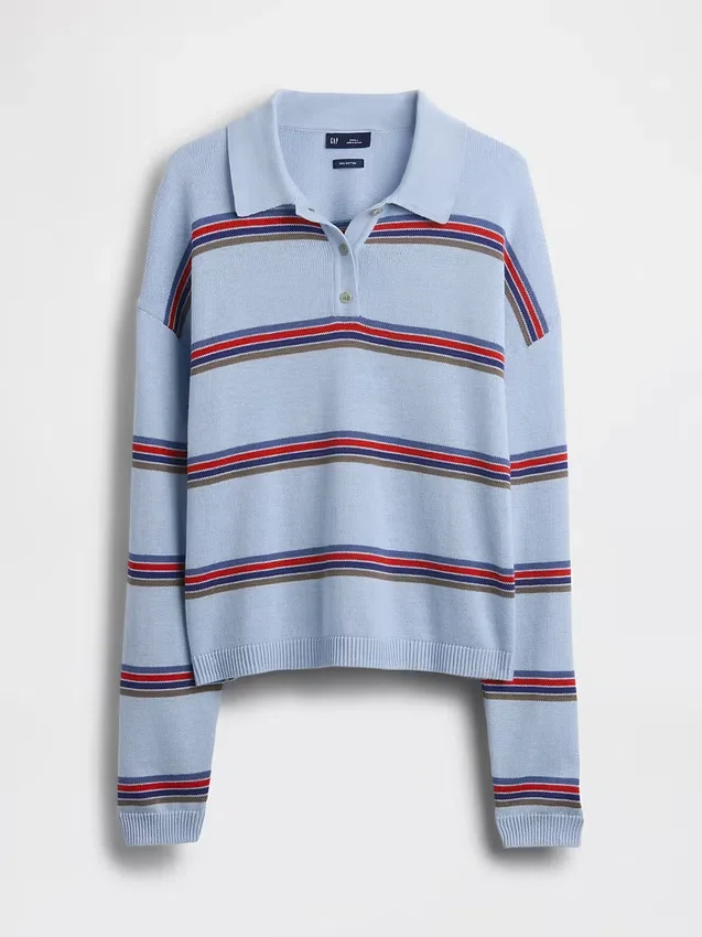 Locker sitzendes Poloshirt aus 100 % Baumwolle