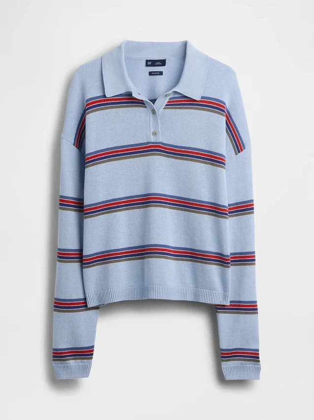 Locker sitzendes Poloshirt aus 100 % Baumwolle