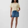 Locker sitzendes T-Shirt aus Leinenmischung