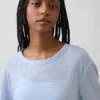 Locker sitzendes T-Shirt aus Leinenmischung