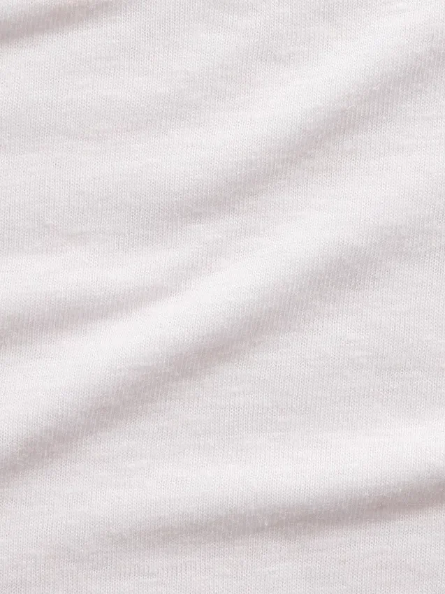 Locker sitzendes T-Shirt aus Leinenmischung