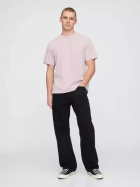 Locker sitzendes T-Shirt aus Piqué