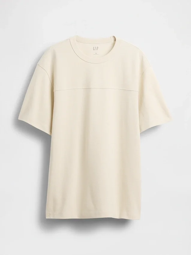 Locker sitzendes T-Shirt aus Piqué