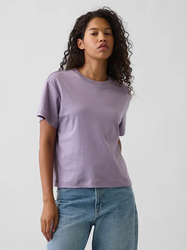 Locker sitzendes T-Shirt aus Supima®-Baumwolle