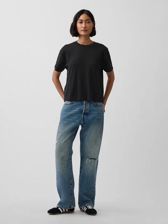 Locker sitzendes T-Shirt aus Supima®-Baumwolle