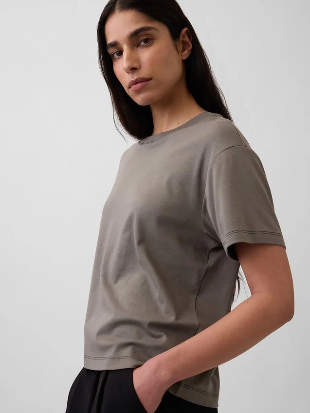 Locker sitzendes T-Shirt aus Supima®-Baumwolle