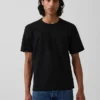 Locker sitzendes T-Shirt für Erwachsene aus schwerer Baumwollmischung