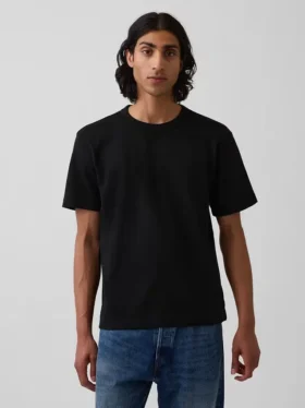 Locker sitzendes T-Shirt für Erwachsene aus schwerer Baumwollmischung