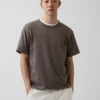Locker sitzendes T-Shirt für Erwachsene aus schwerer Baumwollmischung