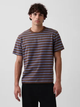 Locker sitzendes T-Shirt für Erwachsene aus schwerer Baumwollmischung