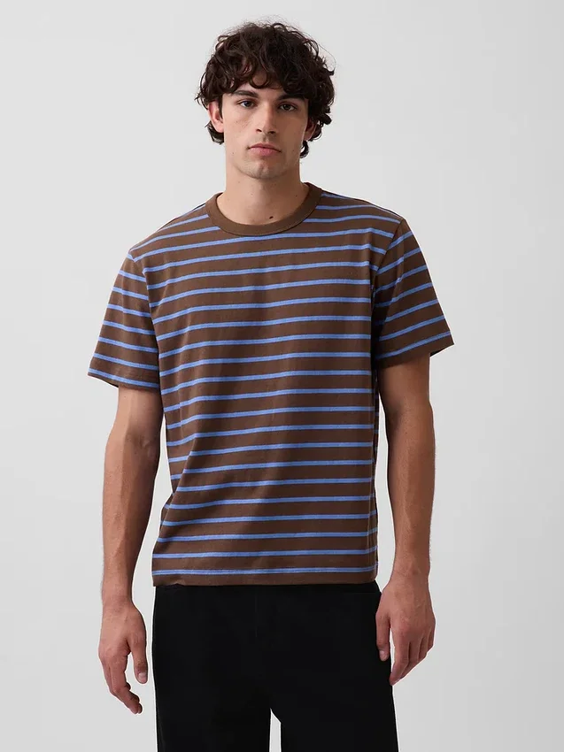 Locker sitzendes T-Shirt für Erwachsene aus schwerer Baumwollmischung