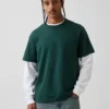 Locker sitzendes T-Shirt für Erwachsene aus schwerer Baumwollmischung