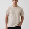 Locker sitzendes T-Shirt für Erwachsene aus schwerer Baumwollmischung