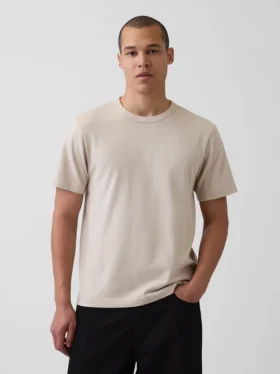 Locker sitzendes T-Shirt für Erwachsene aus schwerer Baumwollmischung