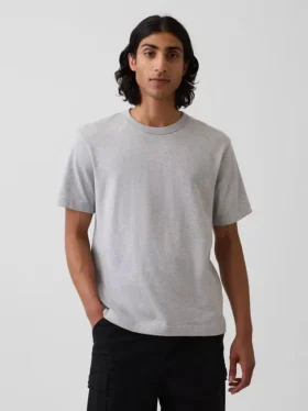 Locker sitzendes T-Shirt für Erwachsene aus schwerer Baumwollmischung