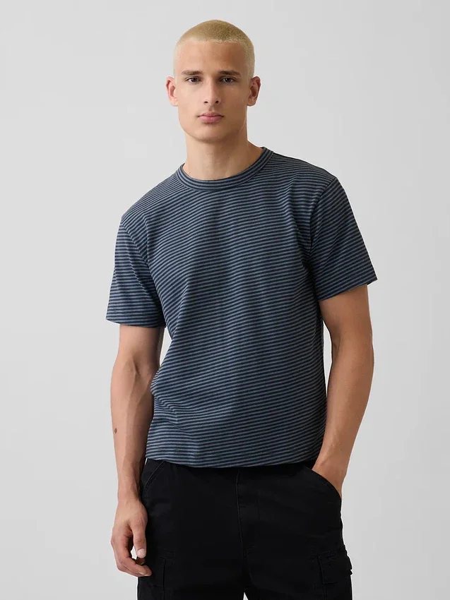 Locker sitzendes T-Shirt für Erwachsene aus schwerer Baumwollmischung