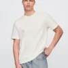 Locker sitzendes T-Shirt für Erwachsene aus schwerer Baumwollmischung