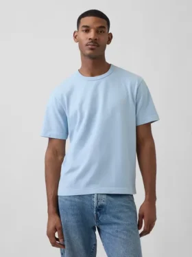 Locker sitzendes T-Shirt für Erwachsene aus schwerer Baumwollmischung