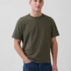 Locker sitzendes T-Shirt für Erwachsene aus schwerer Baumwollmischung