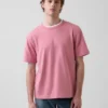 Locker sitzendes T-Shirt für Erwachsene aus schwerer Baumwollmischung
