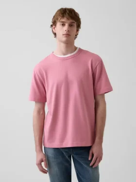 Locker sitzendes T-Shirt für Erwachsene aus schwerer Baumwollmischung
