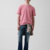 Locker sitzendes T-Shirt für Erwachsene aus schwerer Baumwollmischung