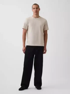 Locker sitzendes T-Shirt für Erwachsene aus schwerer Baumwollmischung