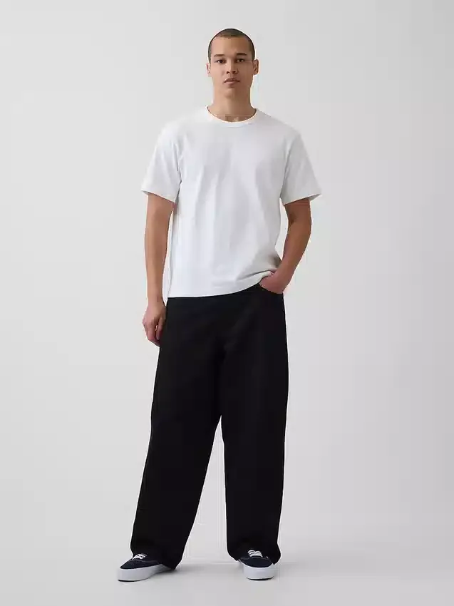 Locker sitzendes T-Shirt für Erwachsene aus schwerer Baumwollmischung