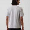 Locker sitzendes T-Shirt für Erwachsene aus schwerer Baumwollmischung