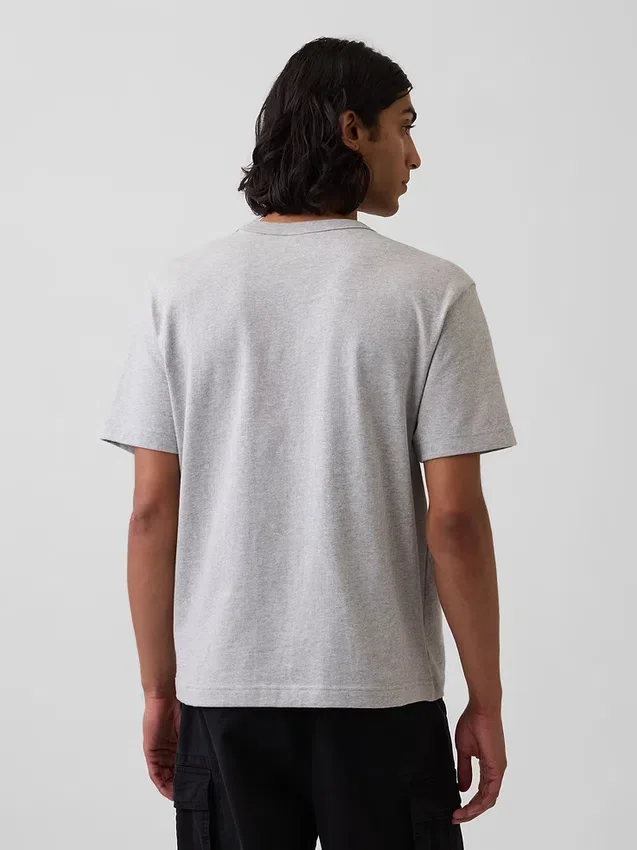 Locker sitzendes T-Shirt für Erwachsene aus schwerer Baumwollmischung